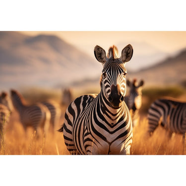 Canvas with Zebras